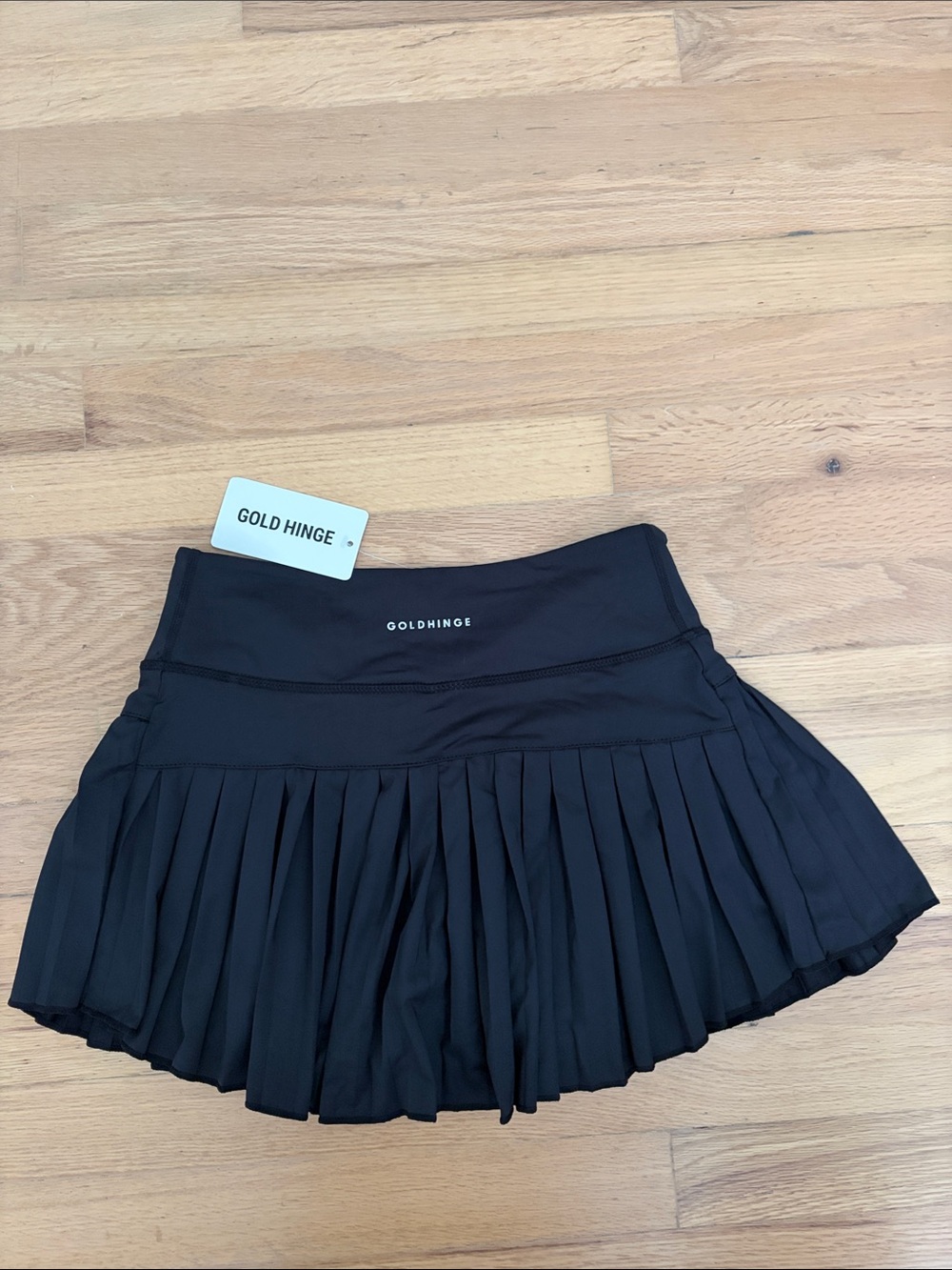 NWT Black Goldhinge Pleated Tennis Skirt - Picture 4 of 6